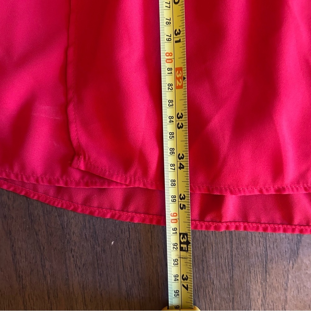 Show Me Your Mumu Women's Size Medium Red Rainey Mini Dress Long Sleeves Cut Out - Picture 14 of 14